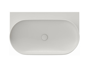 Umywalka ceramiczna Ravak cienkościenna Yard 80 cm bez otworu Smoke Grey XJX0O080000