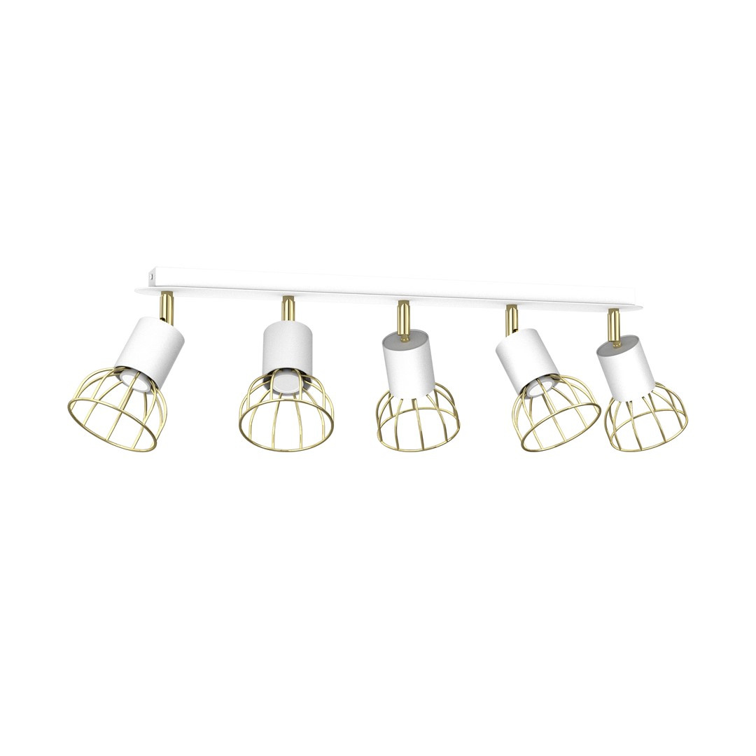 Lampa sufitowa DANTE White/Gold 5x mini GU10