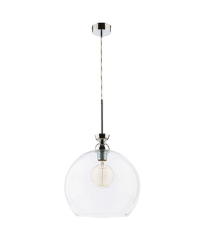 VIX nowoczesny zwis 1-płomienny klosz przezroczysty 1577