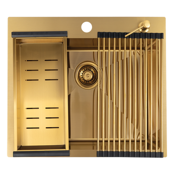 Malawi - zlewozmywak 1-komorowy, zestaw z akcesoriami