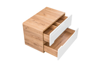Szafka pod umywalkę Comad Dąb Craft, Biały Połysk 80 cm – ARUBA WHITE 829-UN-80CM  FSC