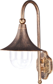 Kinkiet zewnętrzny K-8125 czarna/złota z serii BOSTON