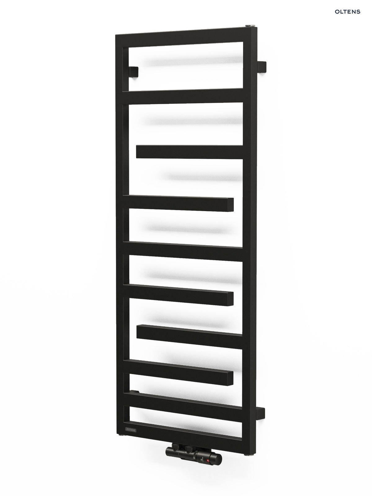 Oltens Flamma grzejnik łazienkowy 121x50 czarny mat 55015300