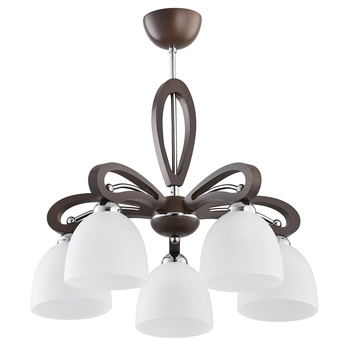 Dekoracyjny żyrandol GRACJA VIGO 20895 z elementami drewna