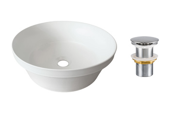 Ceramiczna umywalka nablatowa 40cm SET-MADA MW T201L-3 Comad z korkiem click‑clack