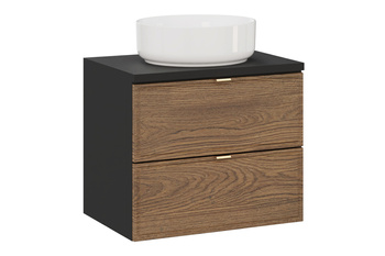 Zestaw mebli łazienkowych Talia Casella 60cm z blatem i umywalką nablatową Maja – set-tc b black 60cm un maja