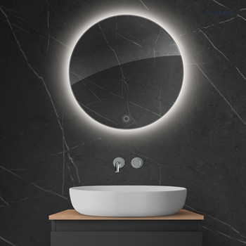 Oltens Nordlis lustro 60 cm okrągłe z oświetleniem LED i systemem Klarglas 64108000