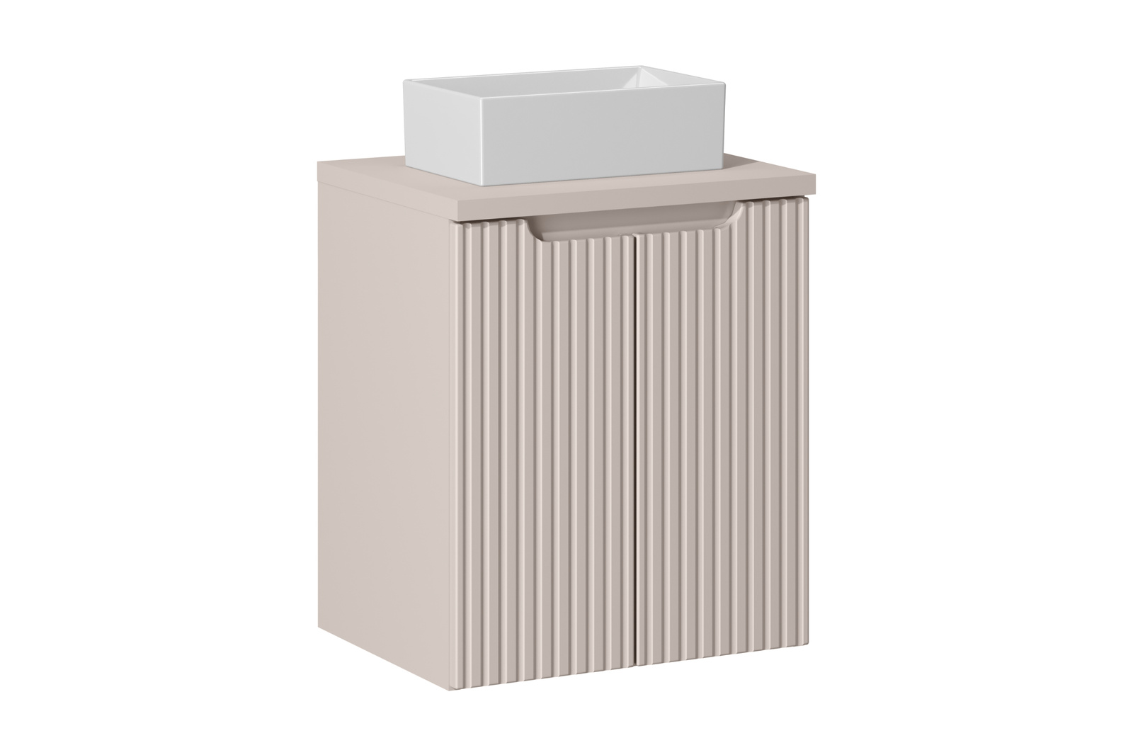 Zestaw meblowy 50cm z blatem i umywalką nablatową Gaja set-noc b cashmere 50cm d un gaja 35 wh
