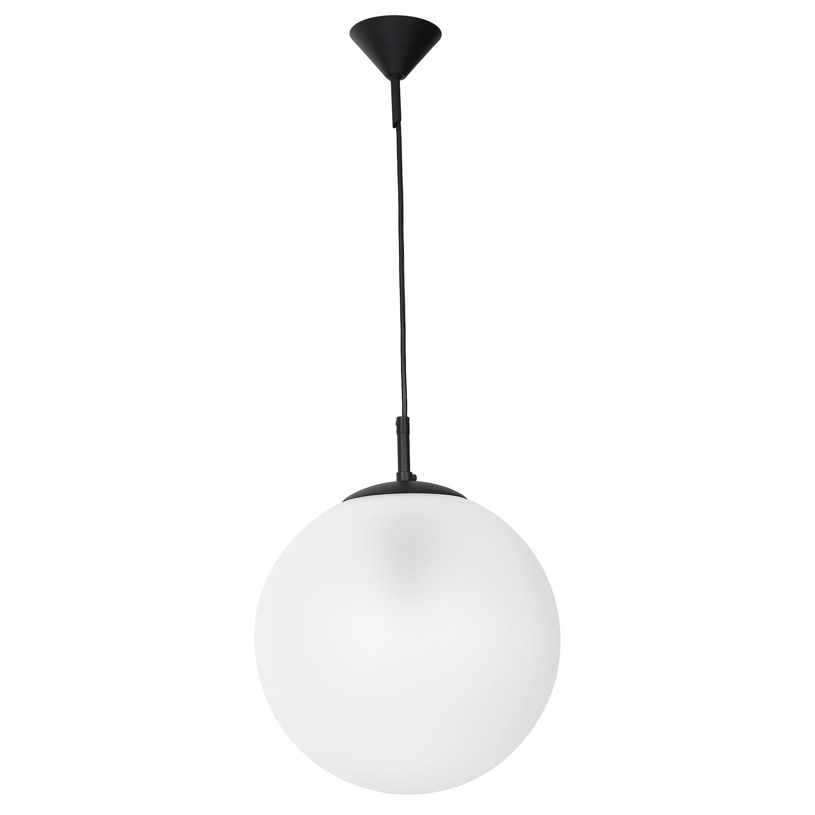 LAMPA WISZCA GLOBUS BLACK (mleczna kula)