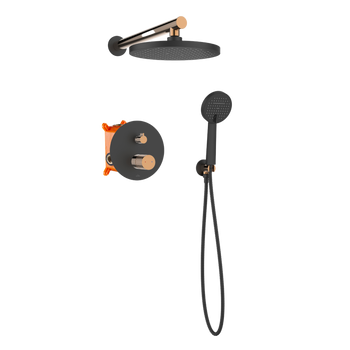 ZESTAW PODTYNK Z BATERIĄ PODT 2F MOONLIGHT INVENA TREND CZARNY/ROSE GO