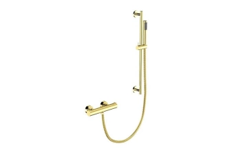 Besco BP-VNTII-JZ Zestaw prysznicowy natynkowy termostatyczny Veo II / Decco / Illusion jasny złoty, jasne złoto