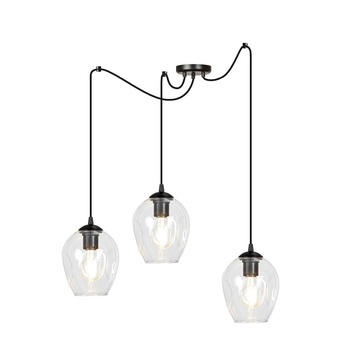 Szklana lampa klosze transparentne 3x60W E27 756/3 LEVEL 3