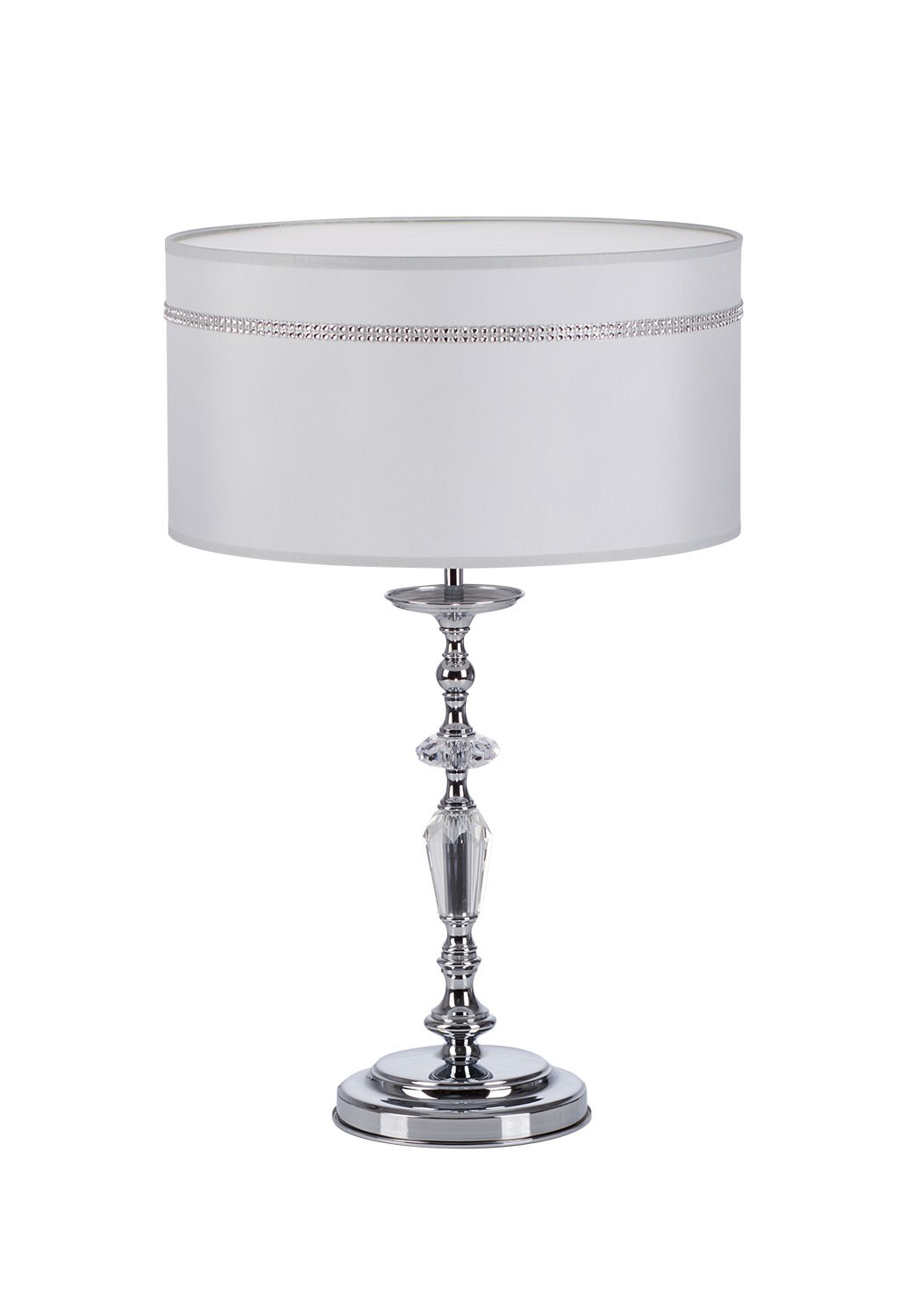 HILTON klasyczna chromowana lampa gabinetowa 1-punktowa abażur 1428