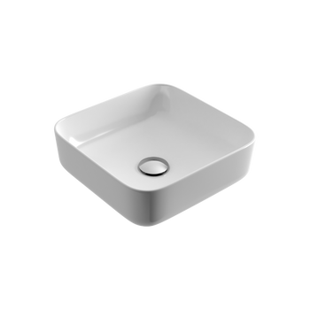Cori 38 umywalka nablatowa 38,5x38,5 cm kwadratowa, biały połysk