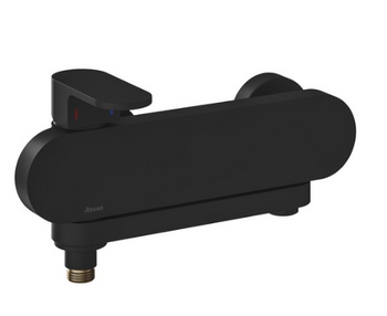 Bateria wannowa Ravak naścienna Chrome CR I 022.20BL czarny mat X070431