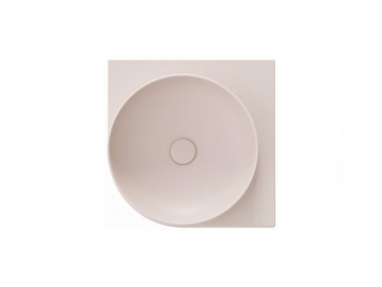 Umywalka ceramiczna Ravak cienkościenna Yard 45 cm C bez otworu Alabaster Pink XJX0G045000