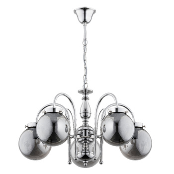 Majestatyczny żyrandol HERO 28285 SREBRNY