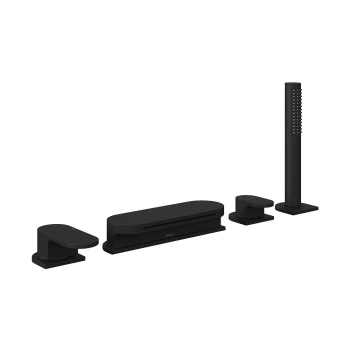 Bateria wannowa Ravak wodospad Chrome CR I 025.20BL 4-otworowa czarny mat X070445