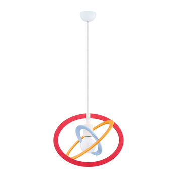 Drewniana lampa wisząca dziecięca Gradi kolorowa 1xE27