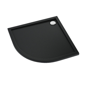 Brodzik akrylowy Sharper Black Mat 90x90x4,5 cm R55, półokrągły 3S.S2O-9090/C/MG