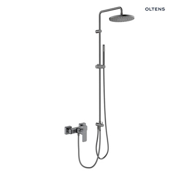 Oltens Hadsel zestaw prysznicowy z baterią prysznicową ścienną grafit 36055400