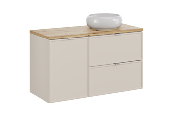 Zestaw mebli łazienkowych Bella Cashmere 100cm z blatem i umywalką nablatową Wiki – set-bc b artisan 100cm un wiki wh
