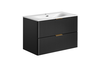 Zestaw mebli łazienkowych Adel Black 80cm z umywalką – SET -ADB SKY 80 CM