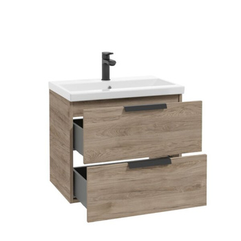 Szafka pod umywalkę Defra Faro D60 wisząca 60x40x50 cm wykończenie orzech rockford 001-D-06072