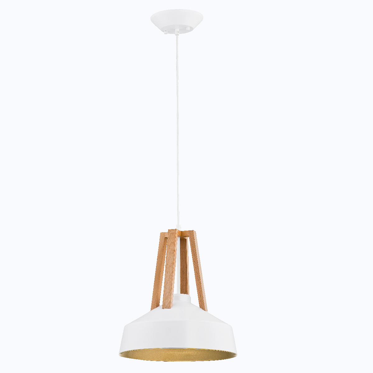 Skandynawska lampa z wiszącym kloszem DROP 60292 BIAŁA