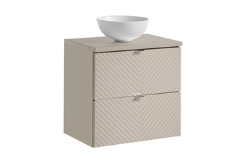 Zestaw mebli łazienkowych Viva Cashmere 60cm z blatem i umywalką nablatową Domi – set-vic b cashmere 60cm s un domi mw