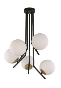 TIM nowoczesny żyrandol 5-punktowy satynowany 1733