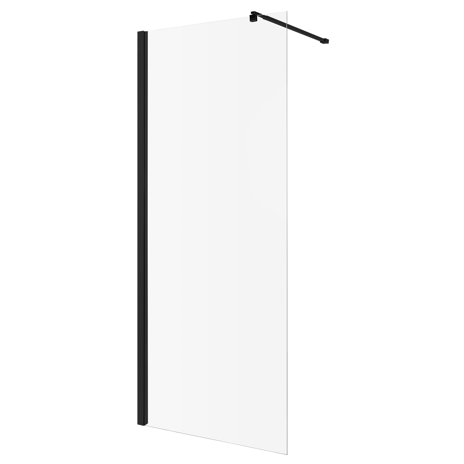 KABINA WALK-IN 100X200CM SZ.TRANSP.8MM SHINY-GLASS CZARNY