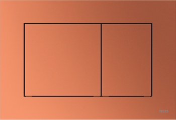 Przycisk TECE TECEnow 9240422 – przycisk spłukujący do WC z tworzywa, czerwony brąz metaliczny 220×150×5 mm