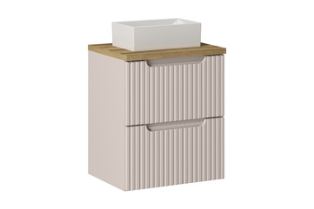 Zestaw mebli łazienkowych Nova Cashmere 50cm z blatem i umywalką nablatową Gaja – SET-NOC B OAK 50CM S UN GAJA 35 WH