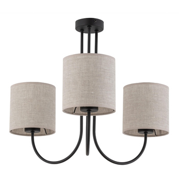 Lampa sufitowa beżowy abażur TORENS 3xE27