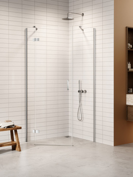 Kabina prysznicowa 100x80x200 Chrom 6 mm – NESTA CHROME K-3695 z powłoką Active Shield 2.0 | Połysk