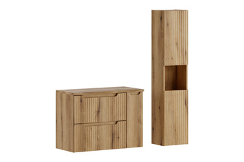 Zestaw meblowy 80cm z blatem i Szafką wysoką set-noce b nat oak 80cm s hc