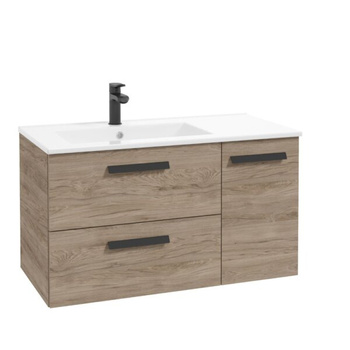 Szafka pod umywalkę Defra Faro D90 wisząca 90x45x50 cm orzech rockford 001-D-09005