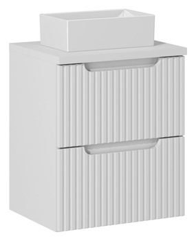 Zestaw mebli łazienkowych Nova White 50cm z umywalką nablatową – set-now b white 50cm un gaja 35