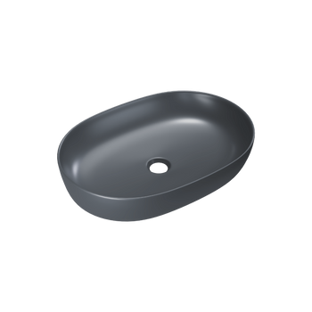 Jima umywalka nablatowa 61x41 cm owalna, grafit mat