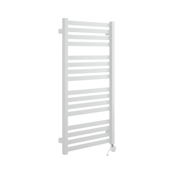 Horos grzejnik łazienkowy elektryczny 96x50 cm z grzałką elektryczną 400W, biały soft