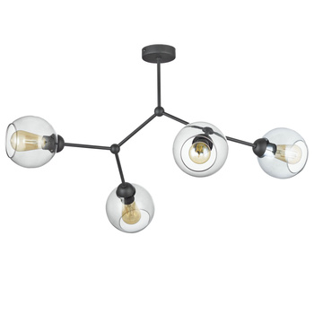 Designerska lampa sufitowa w stylu Loft 4xE27 czarny/grafitowy FAIRY 2730 TK Lighting