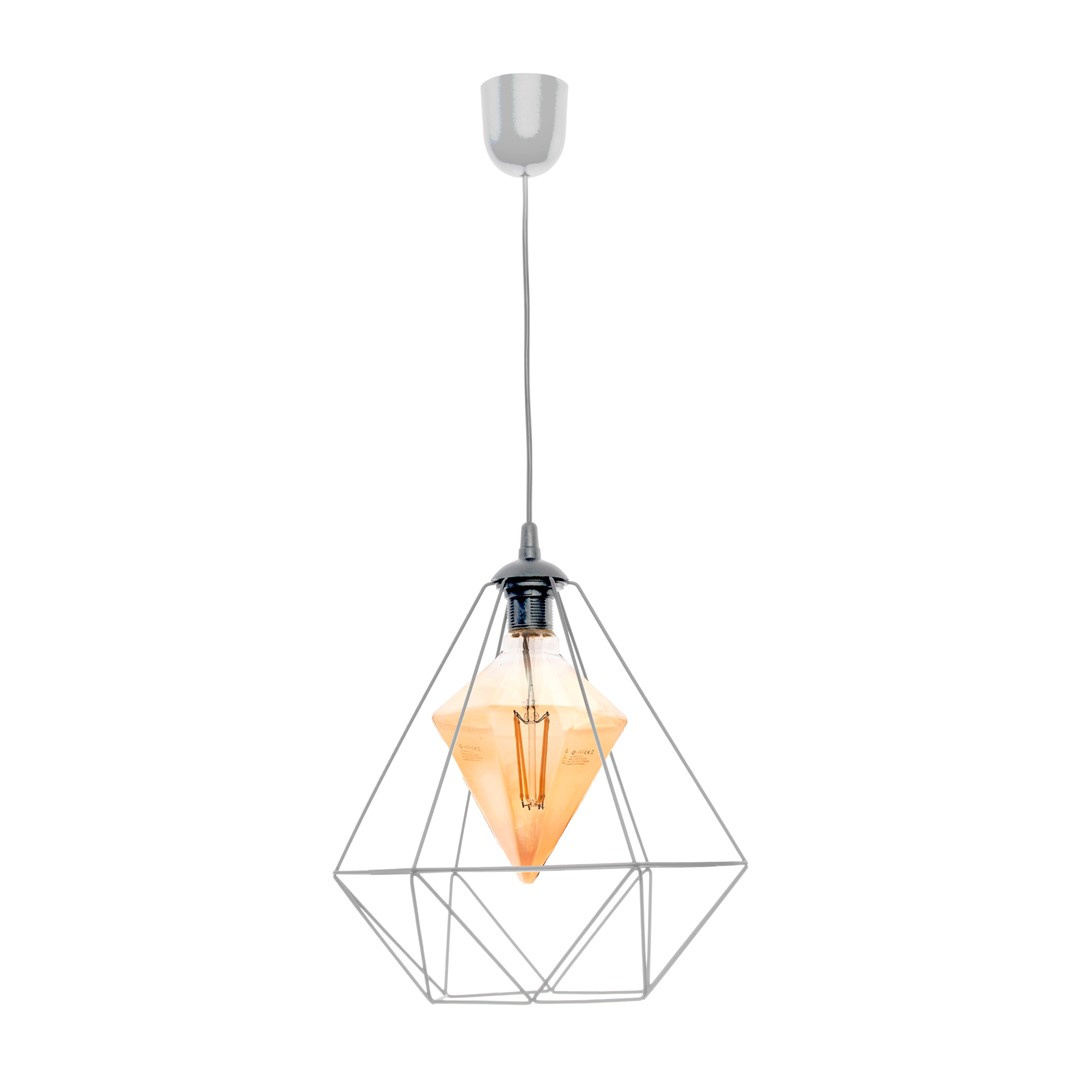 Lampa wiszca ALAMBRE GREY 1xE27 4W arwka w zestawie