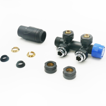 LaVita Zen zestaw termostatyczny czarny 50 mm zespolony (podłączenie dolne)