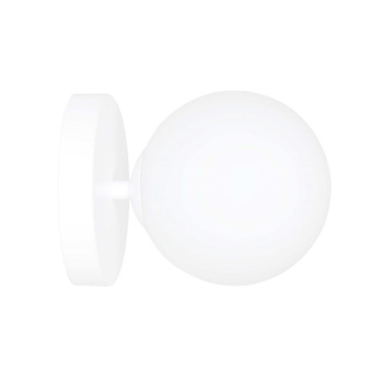 Minimalistyczny Kinkiet szklana kula 15cm biały 10W 1025/K1 HALLDOR K1