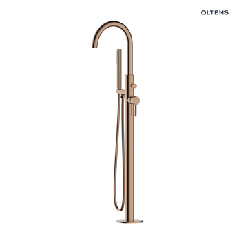 Oltens Molle bateria wannowo-prysznicowa kompletna wolnostojąca miedź szczotkowana 34300610