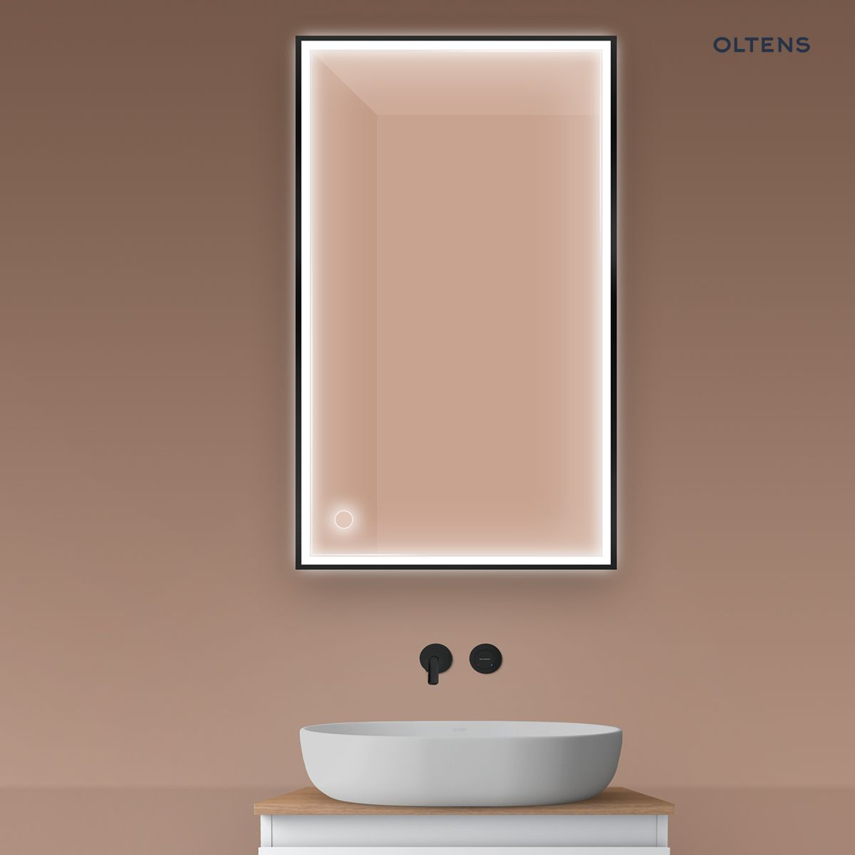 Oltens Nordlis lustro 60x100 cm prostok�tne z o�wietleniem LED i systemem Klarglas 64106300