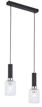 TULUZA nowoczesny zwis chromowany 2-punktowy klosz 1868