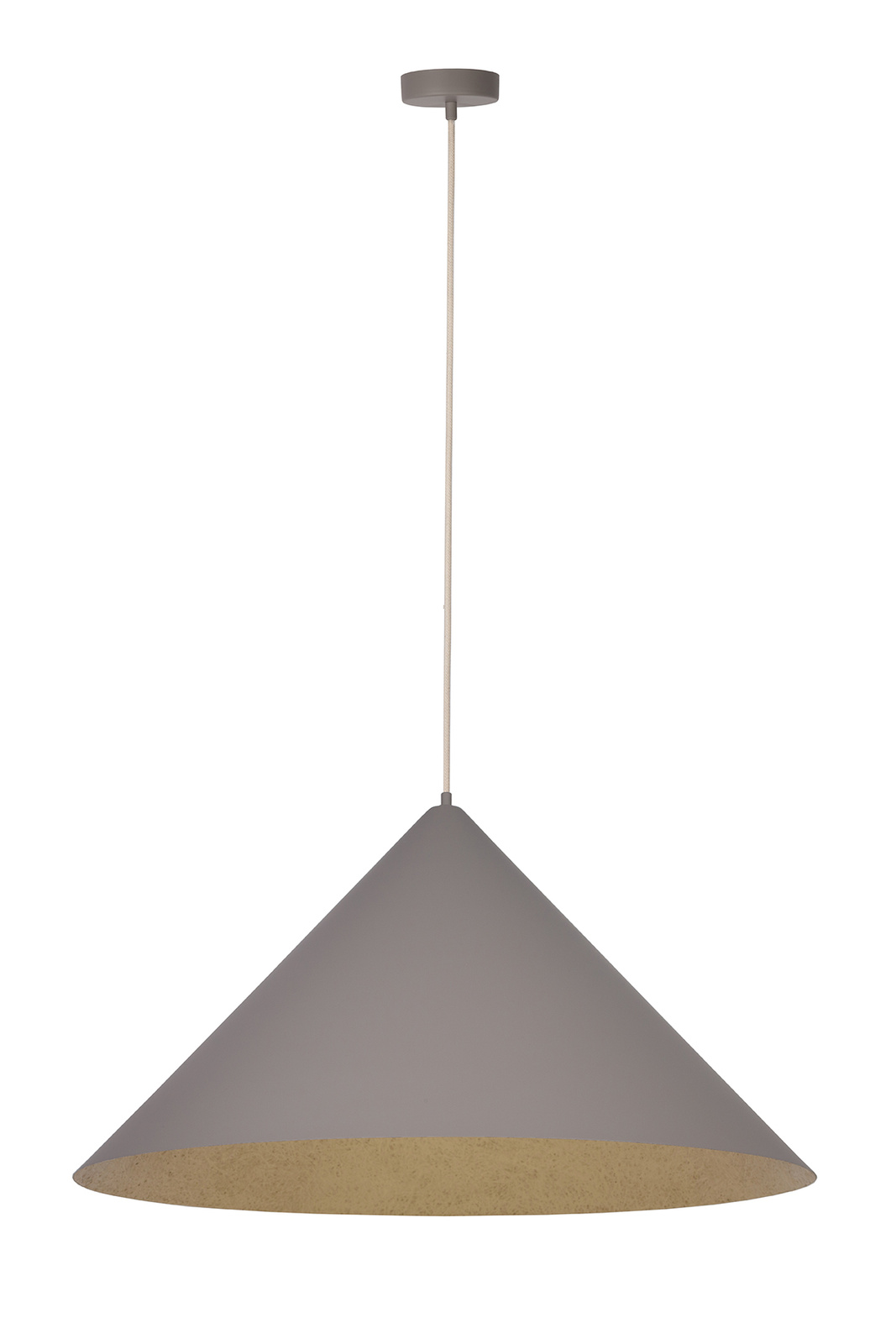 Lampa wiszca taupe/zota (70cm) 1xE27 Vesuvio