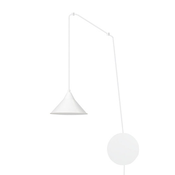 Metalowa lampa wisząca regulowana LOFT biały 60W 159/1 ABRAMO 1